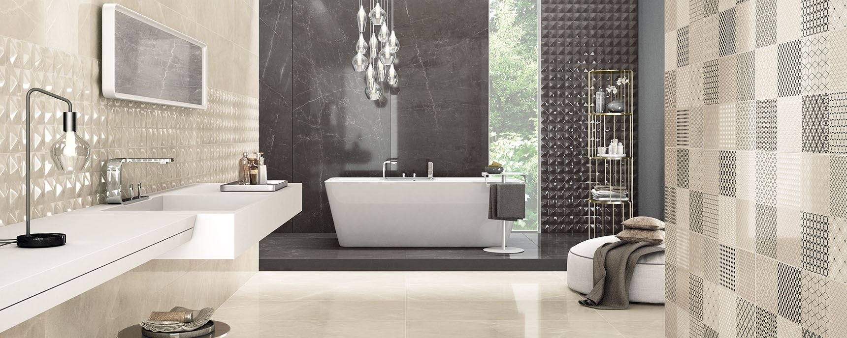 Trilogy: marble effect for an elegant bathroom