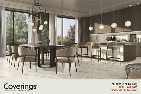 Coverings 2023: Panaria Ceramica showcases its new indoor and outdoor solutions.