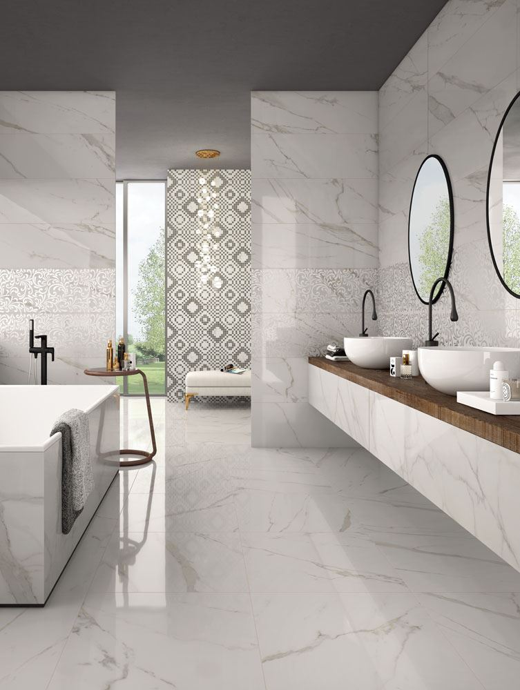 Trilogy: marble effect for an elegant bathroom